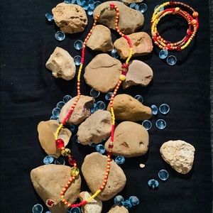 One of a kind waist bead and anklet/bracelet set